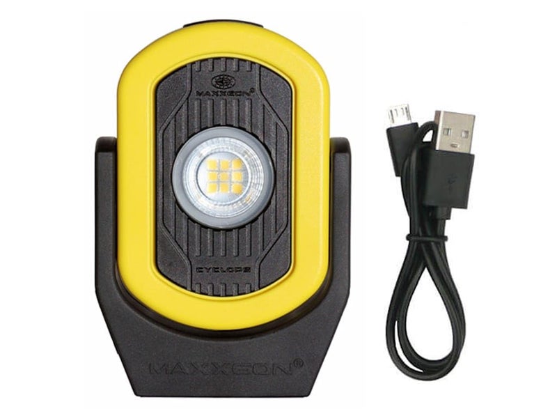 Maxxeon MXN00812 - Workstar 812 Cyclops Rechargeable Work Light, 6' Drop Test, IP64, 3 Hours, HiViz Yellow - Image 1